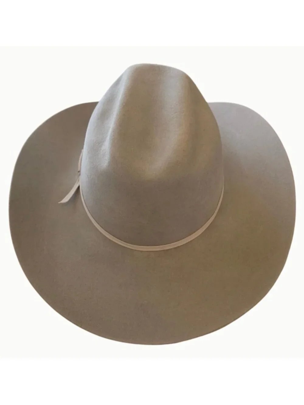VINTAGE Larry Mahan 100X Pure Fur Felt Cowboy Hat - Silver Belly/Natural - Custo - Picture 5 of 8